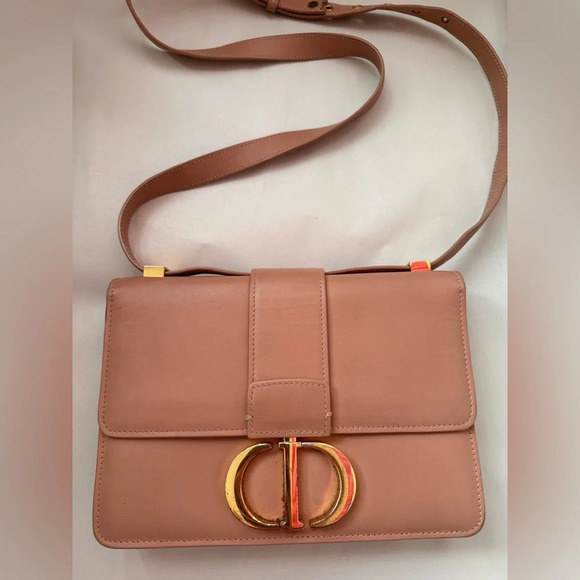 Dior Handbags - Christian Dior 30 Montaigne Shoulder Bag Beige Leather